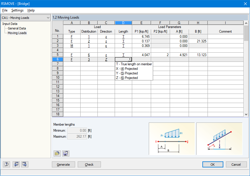 Selection of Reference Length for Trapezoidal Load