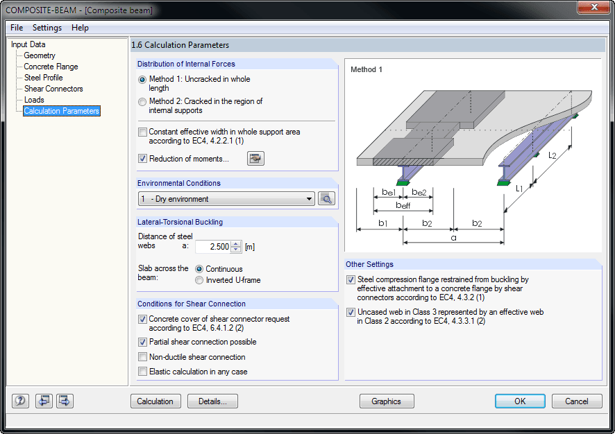 1.6 Calculation Parameters