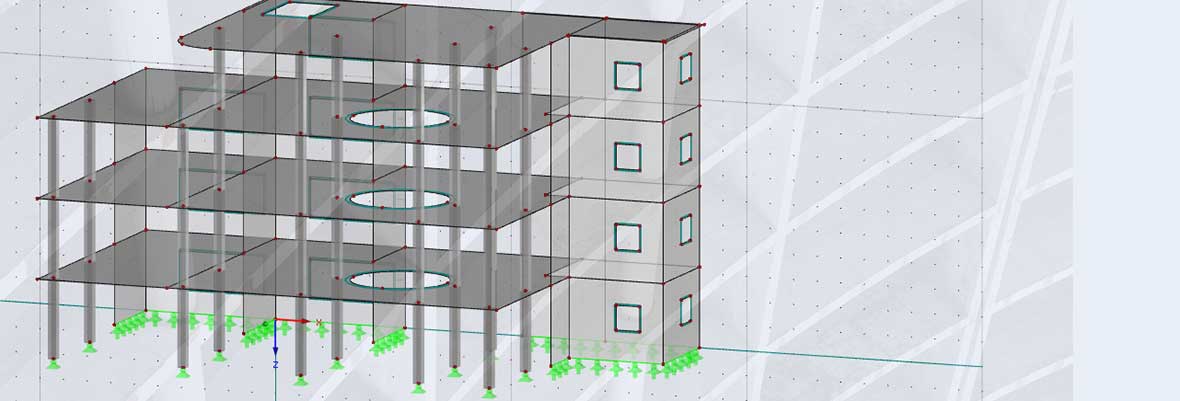 RFEM Structural Analysis Software | Building Model | Reinforced Concrete Structure