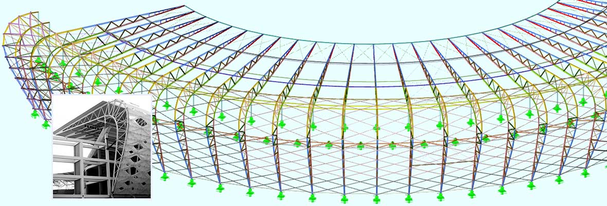 RSTAB Structural Frame Analysis Program  | Stadium in Uyo, Nigeria