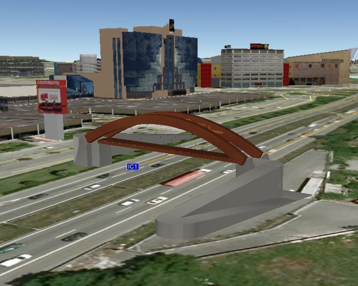 Project of Pedestrian Bridge Made of Glued Laminated Timber