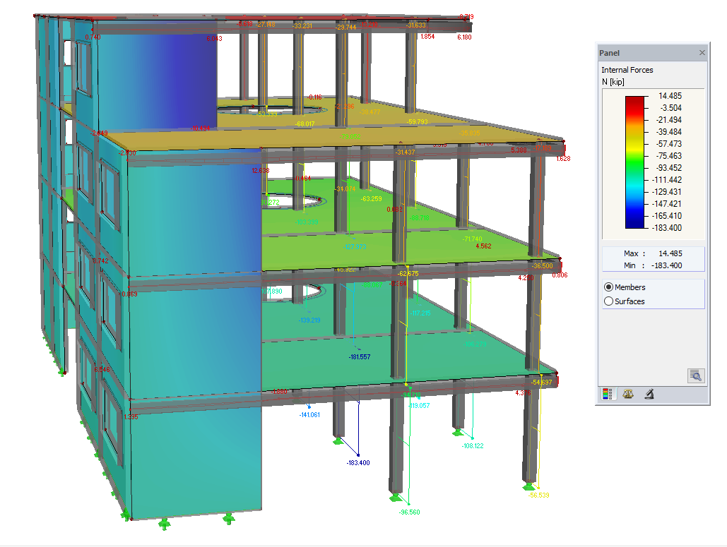 Reinforcement and Design of Reinforced Concrete Surfaces in RFEM