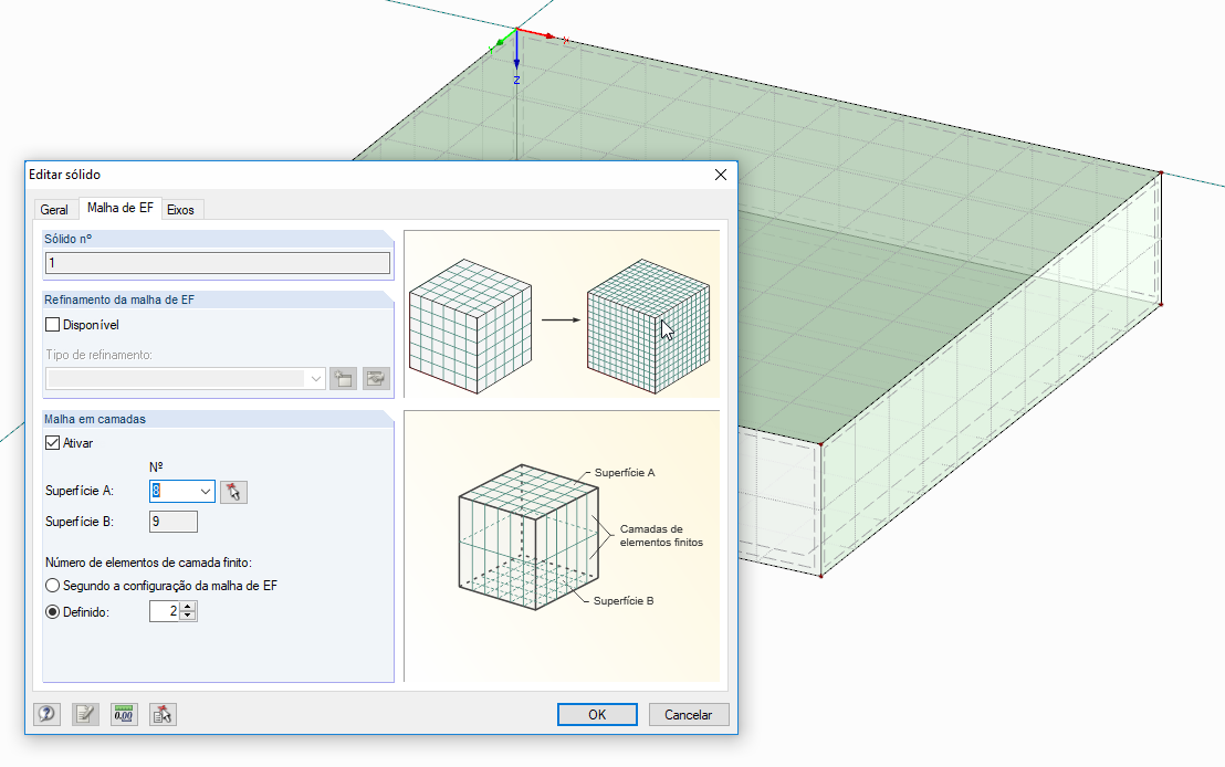 Definition of 2 FE Mesh Layers for Gas Volume in RFEM