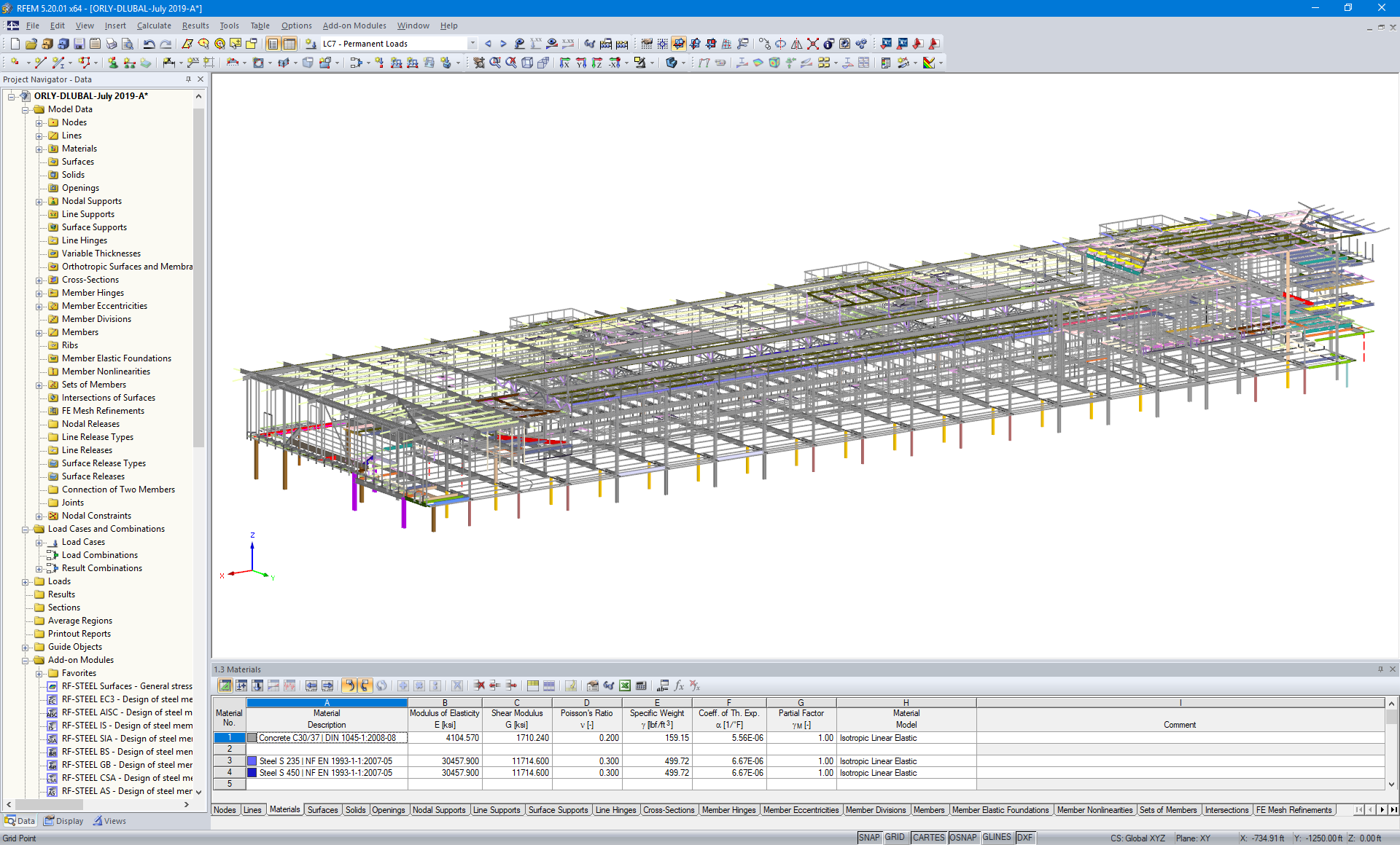 RFEM Model of Orly Sud Airport Extension, France (© Roux Ingénierie)