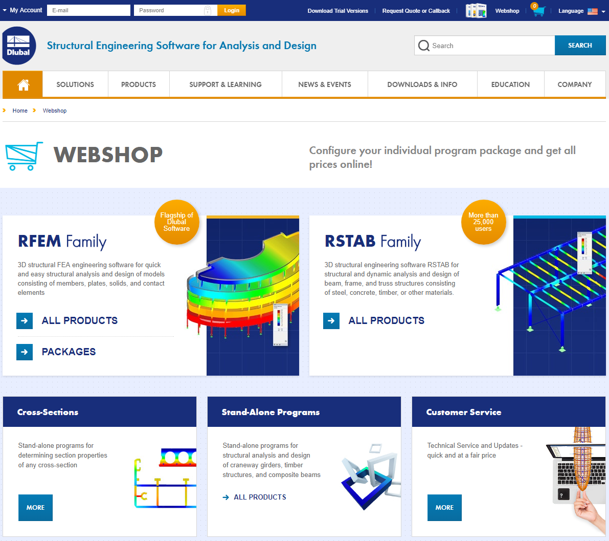 Webshop from Dlubal Software