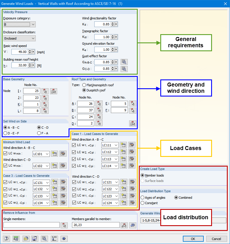 Figure 01 - Dialog Box "Generate Wind Loads According to ASCE/SEI 7-16" 