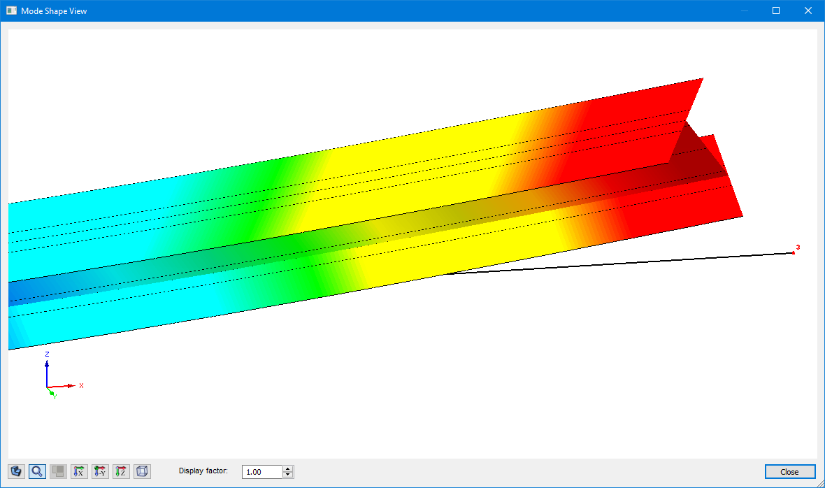 Display of Mode Shape with Cross-Section Warping in RF-/STEEL EC3