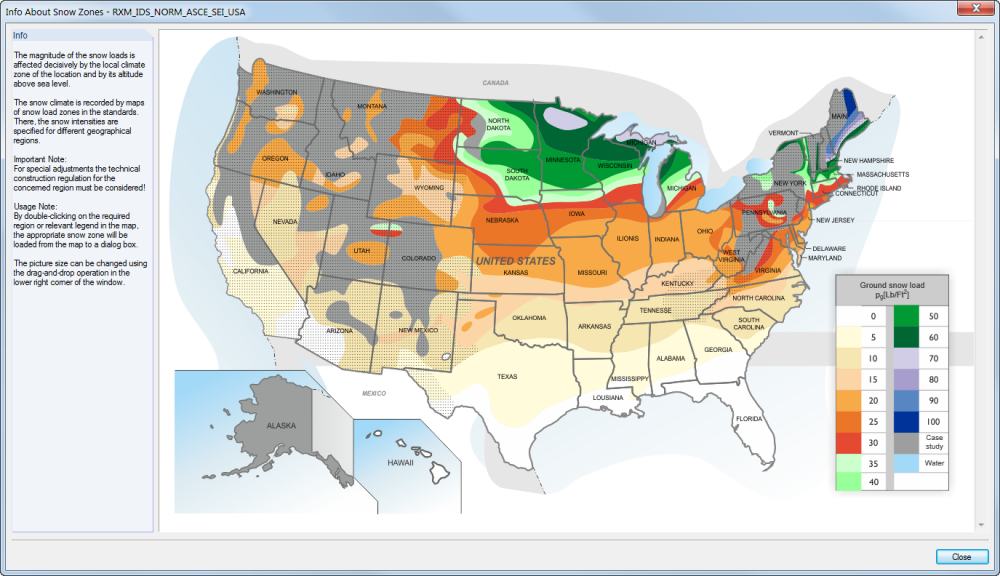 Snow Zone Map of USA