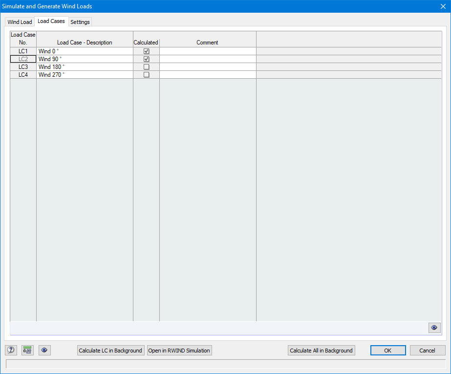 Wind Load Cases to be Generated in RFEM/RSTAB