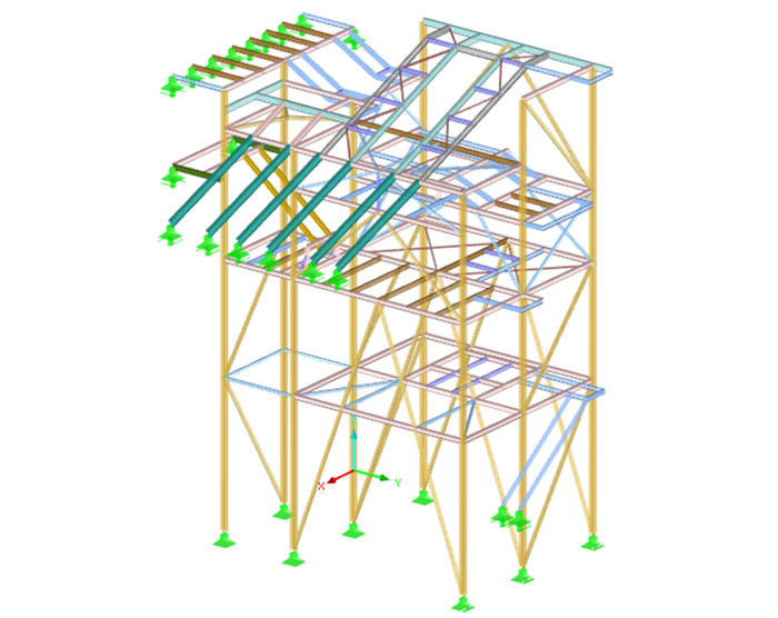 Calculation Model 2 in RSTAB (© Kozlowski-Projekt)