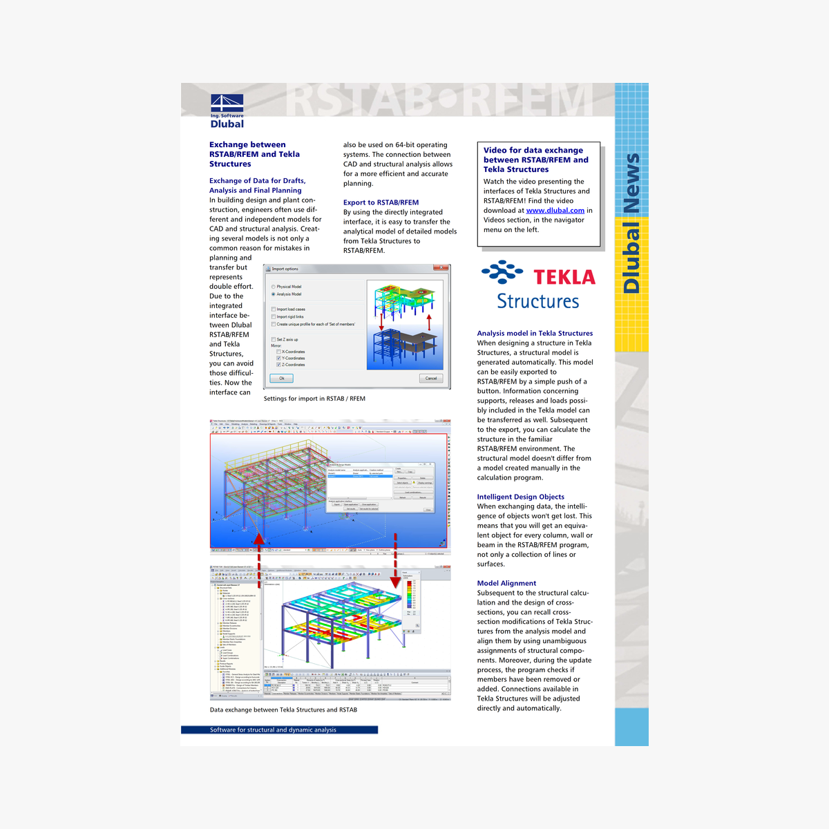 Exchange Between RSTAB/RFEM and Tekla Structures