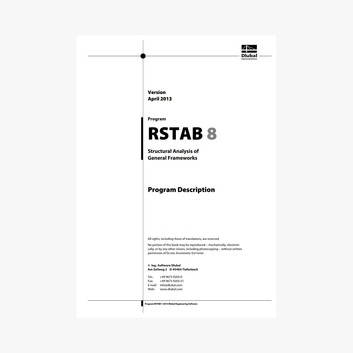 RSTAB 8 Manual incl. SUPER-RC