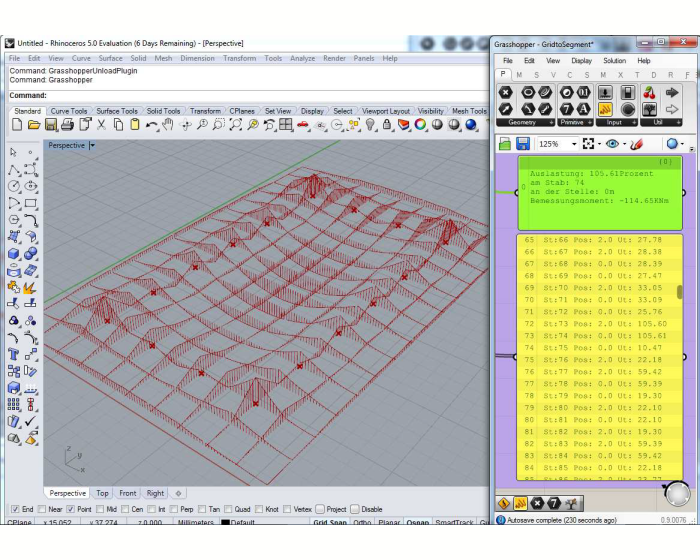 Programming of Grasshopper Plug-in for Data Exchange Between RSTAB and Grasshopper