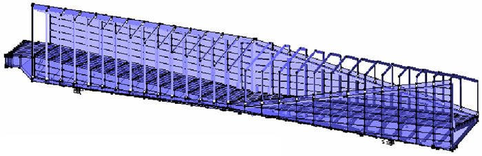 Design of a steel pedestrian bridge according to SIA standards