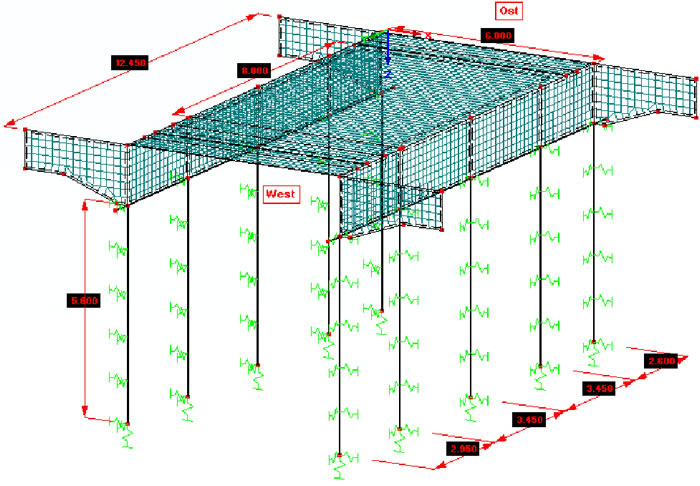 Structural analysis and construction of a road bridge as a reinforced concrete frame bridge in the course of the B 79