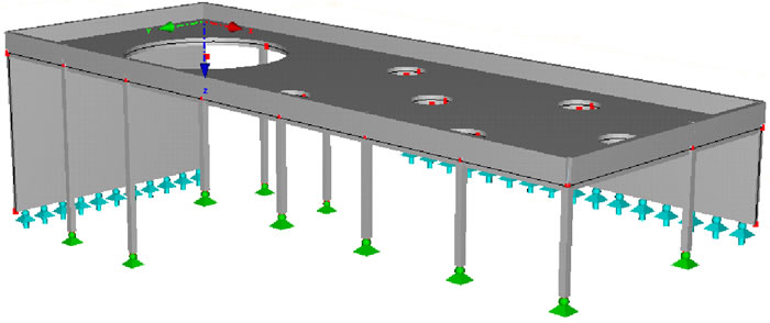 Parameter studies for the computer-aided calculation and design of reinforced concrete slabs with point and line supports, taking into account different discretization options for the determination of flexible support conditions