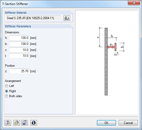 Input of T Buckling Stiffener