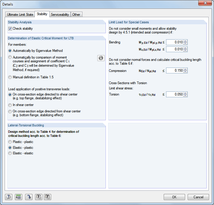 Detail Settings Stability