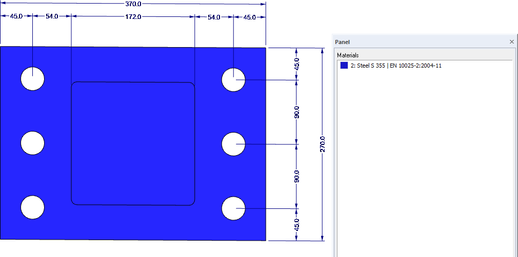 Dimensions of End Plate
