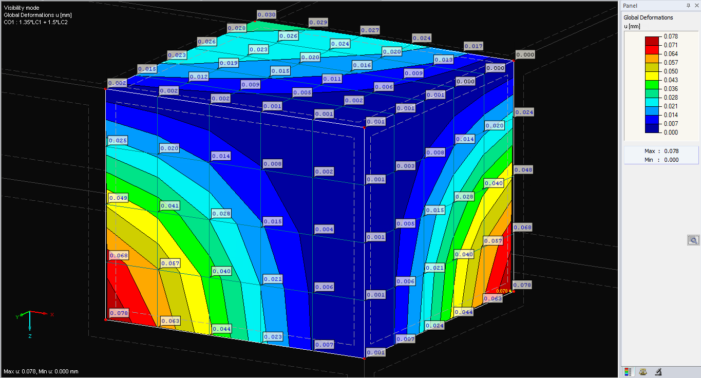 Deformations as First Result of FEM Calculation