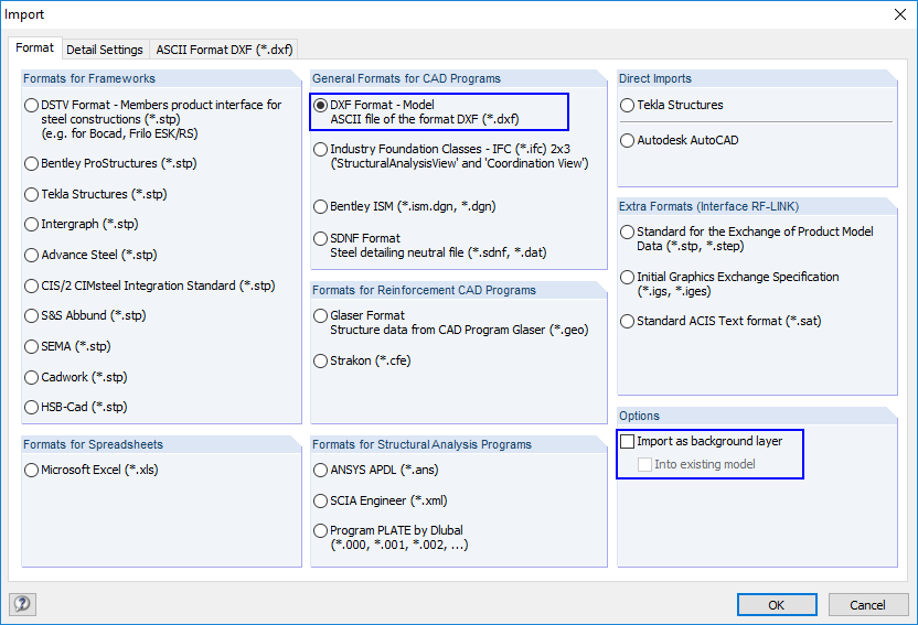 Importing A DXF File As Basis For The Modeling