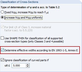 Activation of Annex E in Details Dialog Box