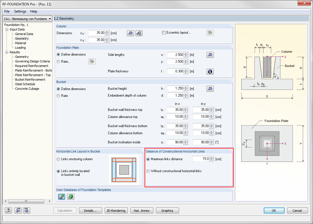 Adjusting Secondary Bucket Reinforcement