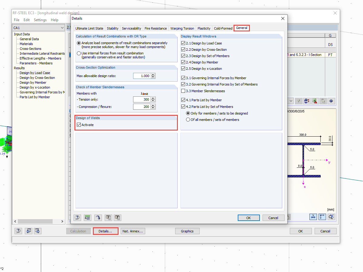 Activating Weld Design in RF-/STEEL EC3