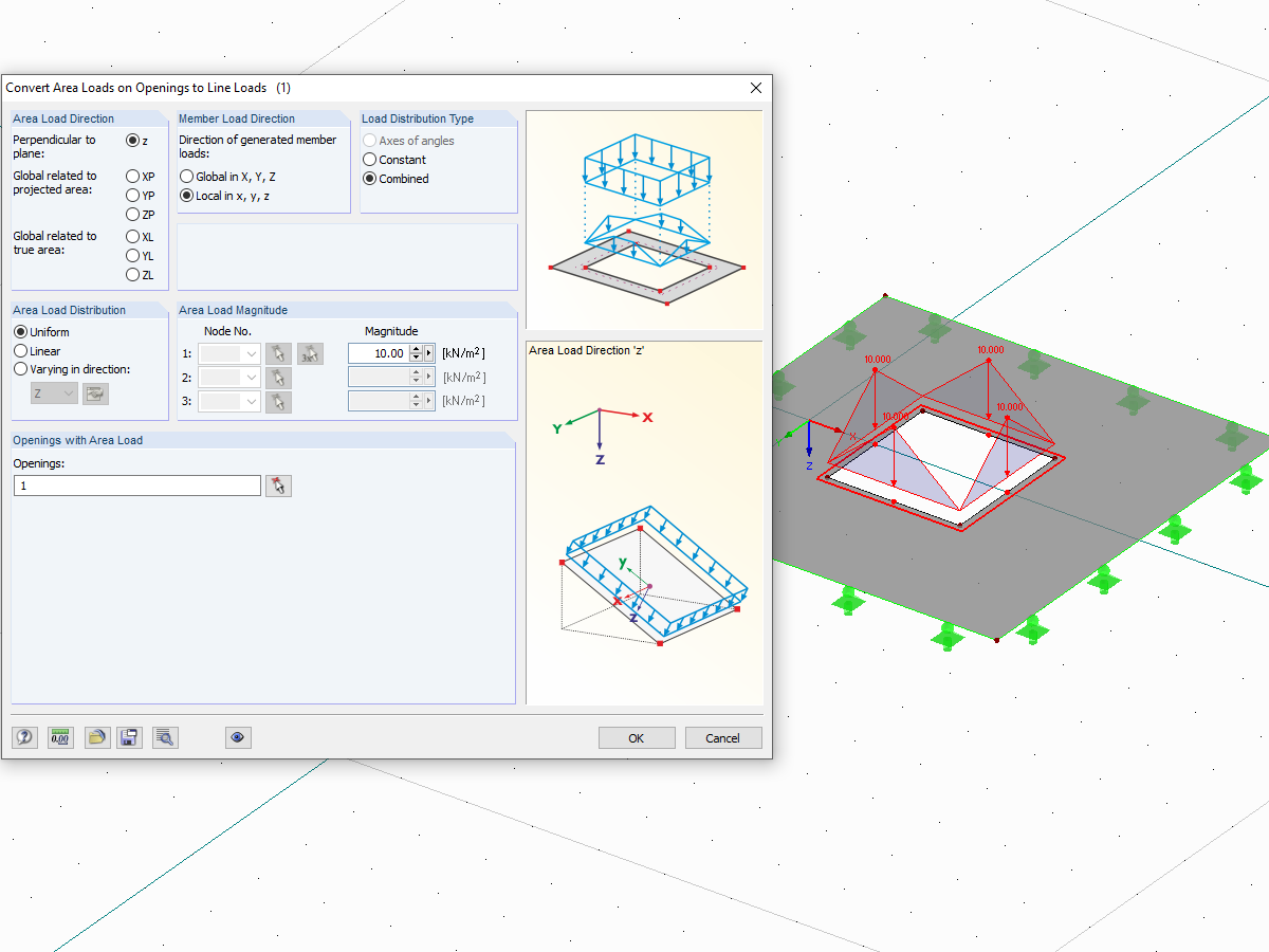 Generating Loading on Openings from Surface Load