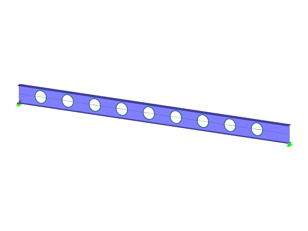 Castellated Beam with Circular Holes as Surface Model