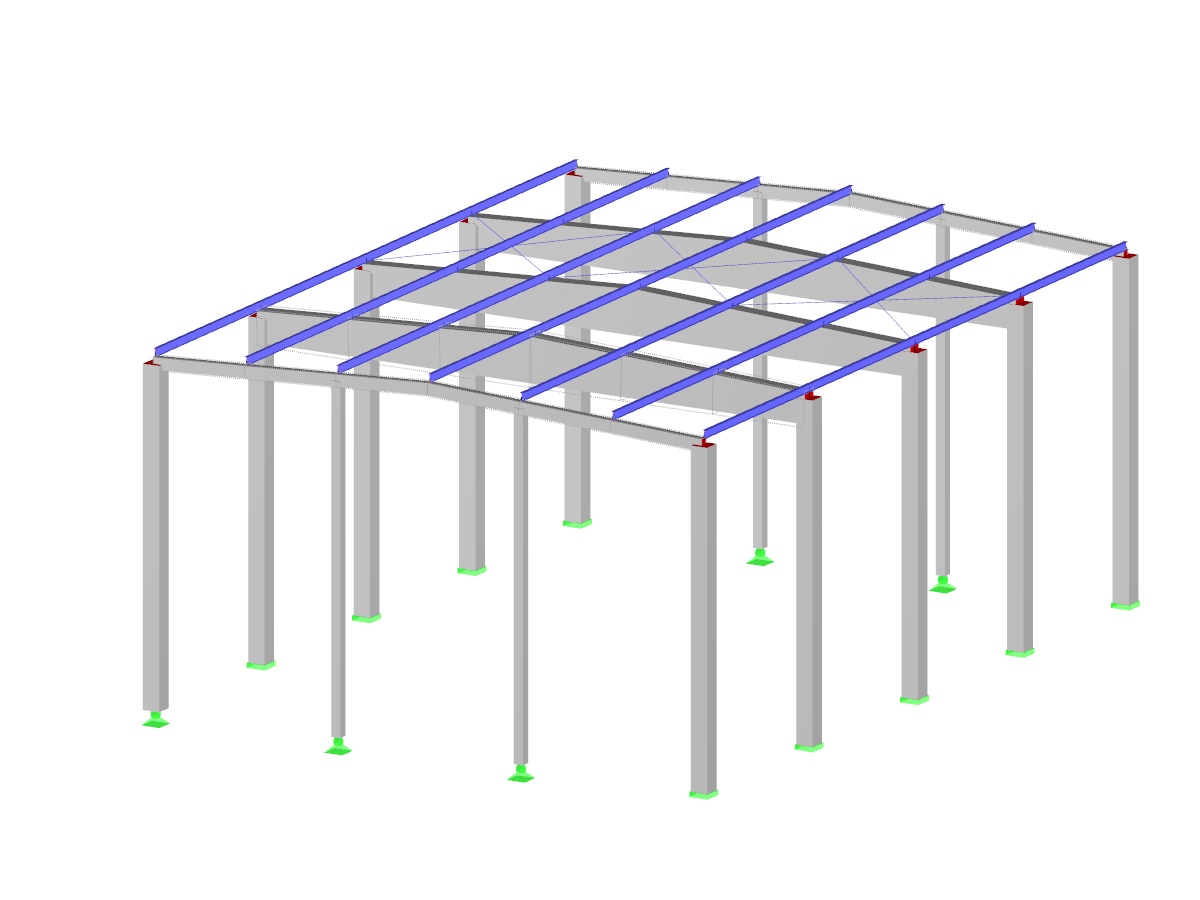 Reinforced Concrete Hall with Steel Purlins
