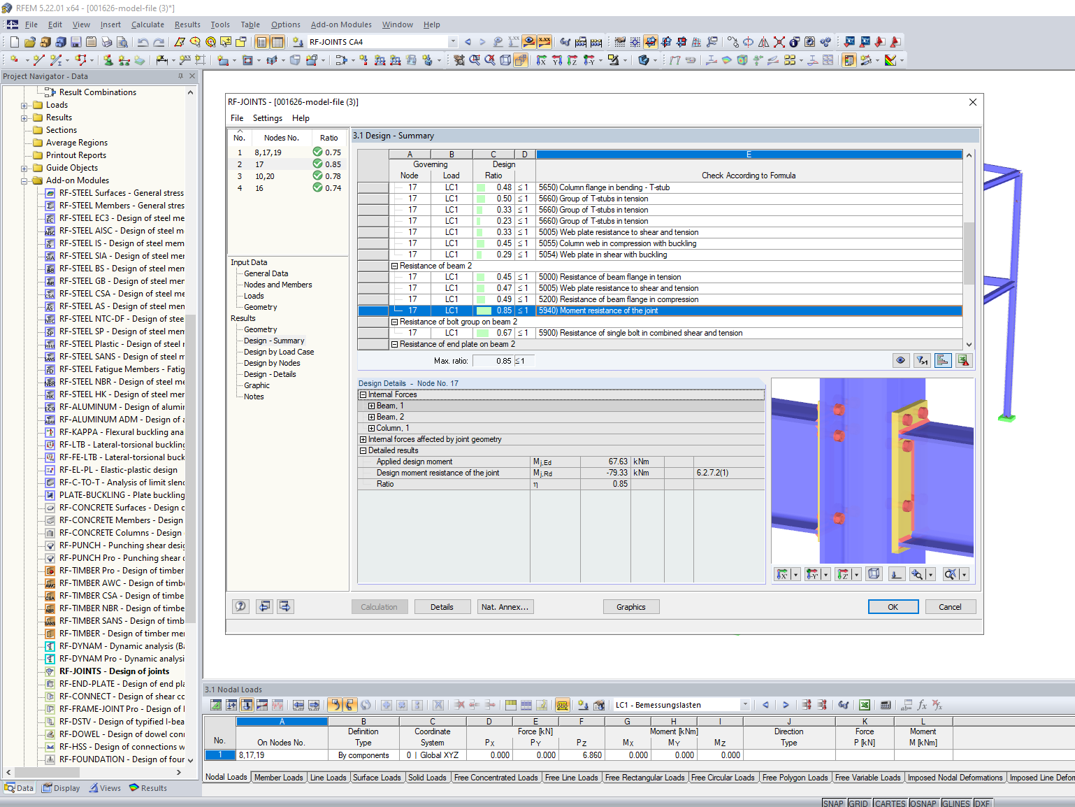 Design of Connections in System with Flexible Connections