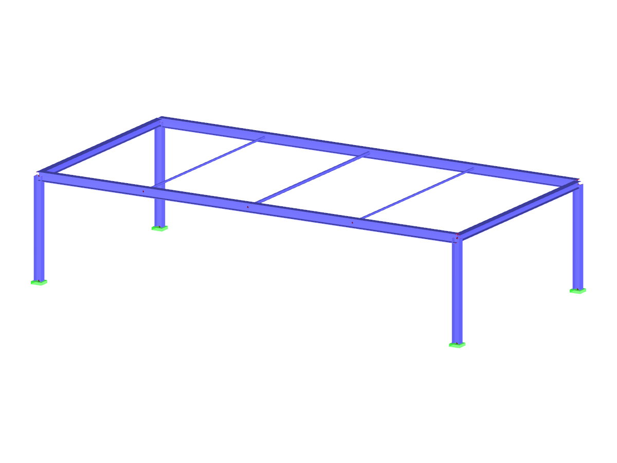 Steel construction with membrane roof