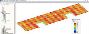 Display of Internal Forces of CLT Floor Panels in RFEM Model © Fast + Epp