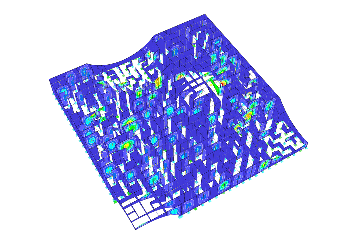 Maze Deformation in RFEM (© Bollinger+Grohmann)