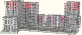 Model of High-Rise Residential Buildings with Shops and Underground Parking in Kraków, Poland