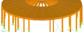 RFEM Model of Gazebo for War Veterans at University Military Hospital in Prague, Czech Republic