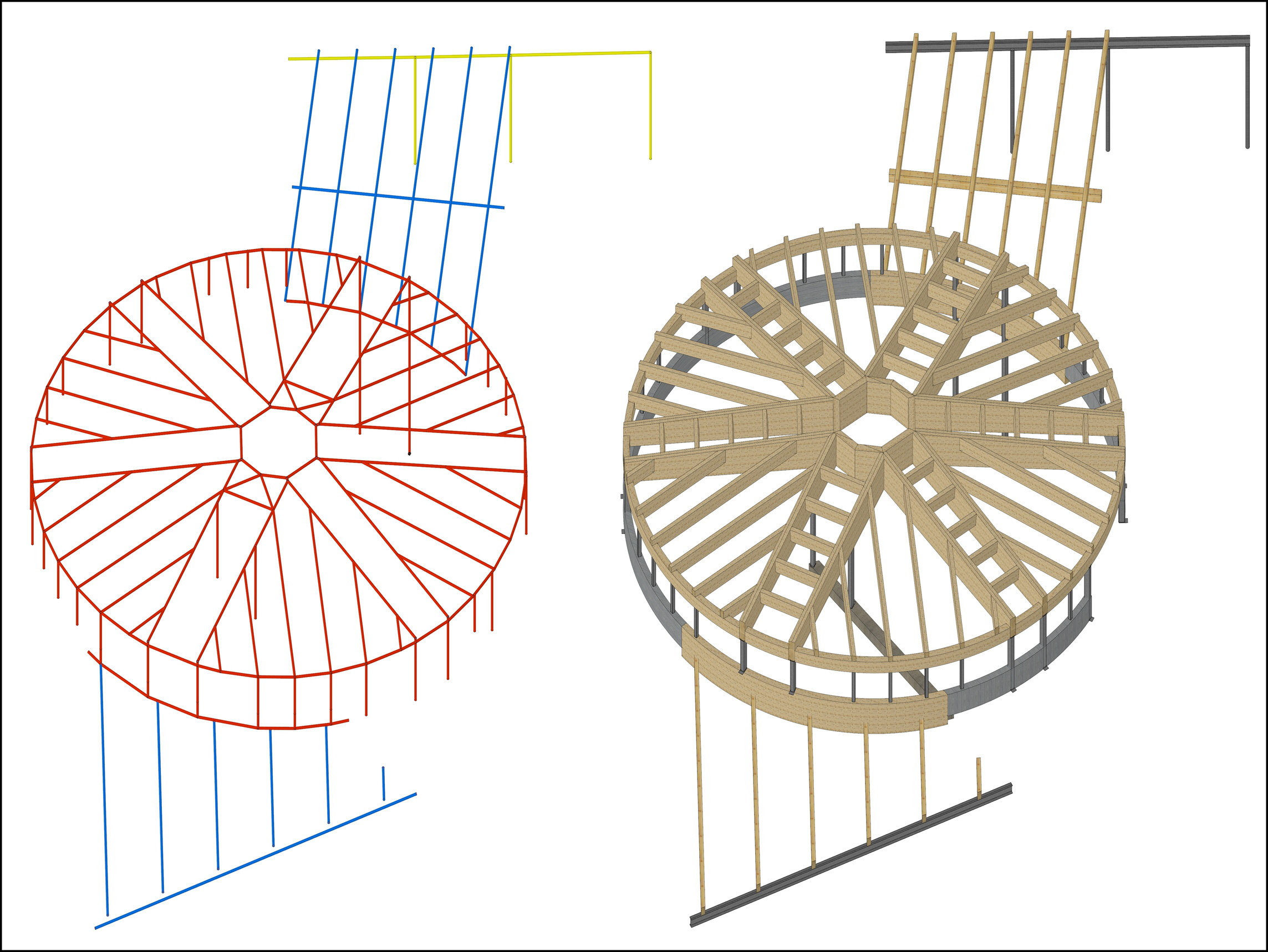 Structural and Physical Model in Cadwork (© IB Wagner)