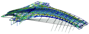 RSTAB Model of Main Arch of Sheremetyevo Airport in Moscow, Russia