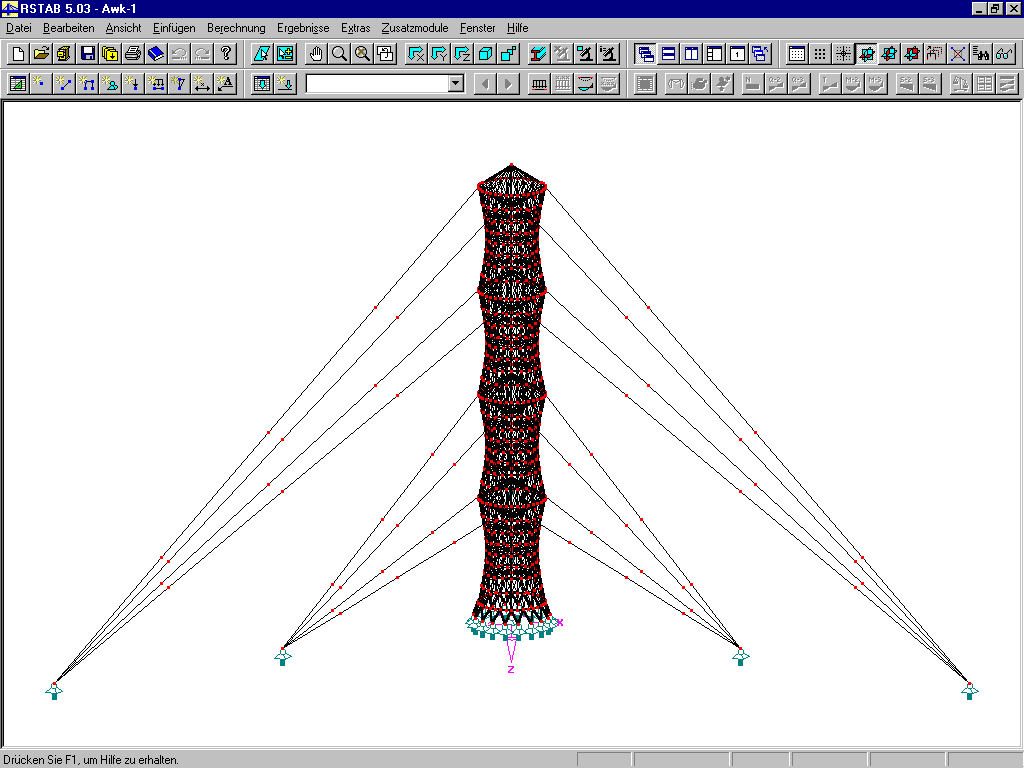 RSTAB Model of Solar Chimney Power Plant