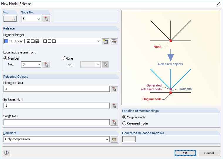 Dialog Box "New Nodal Release"