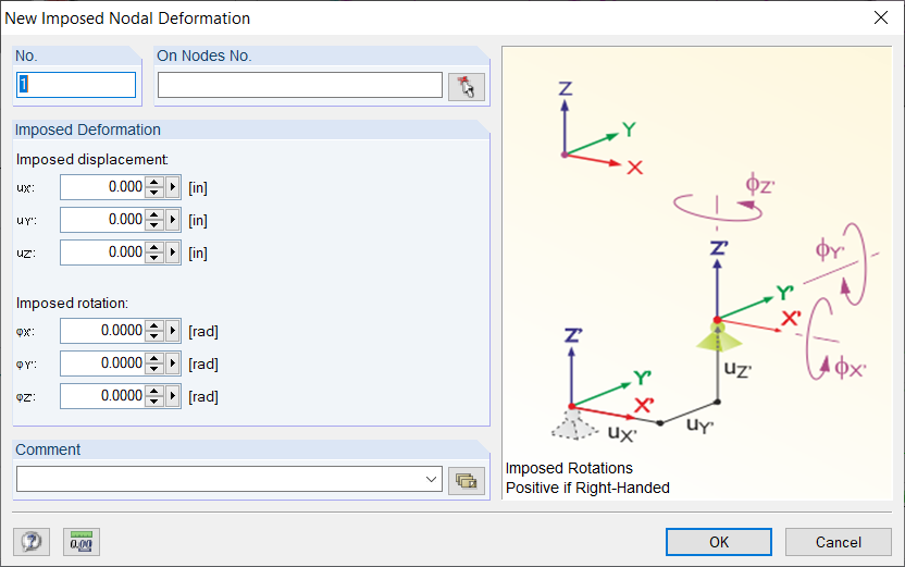 Dialog Box "New Imposed Nodal Deformation"