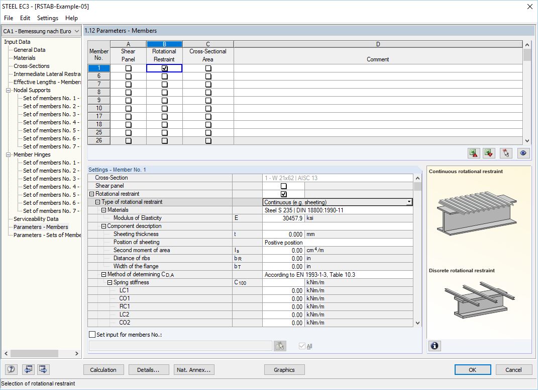 Entering Data in RF-/STEEL EC3