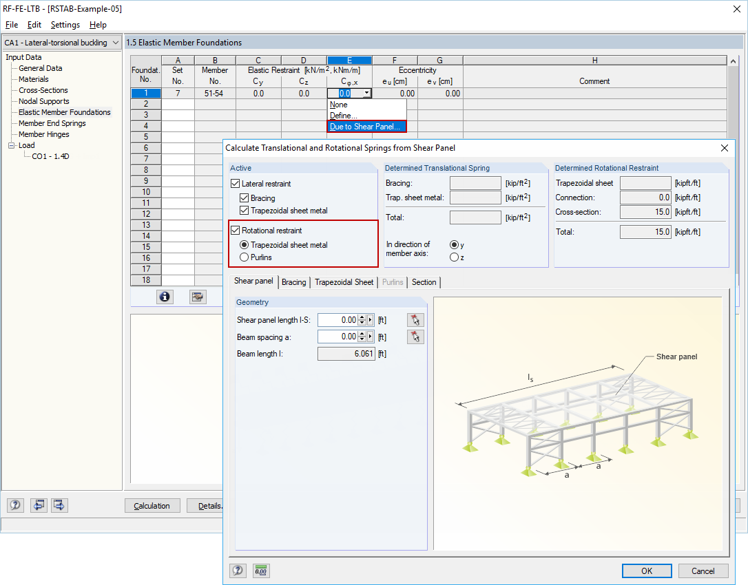 Entering Data in RF-/FE-LTB