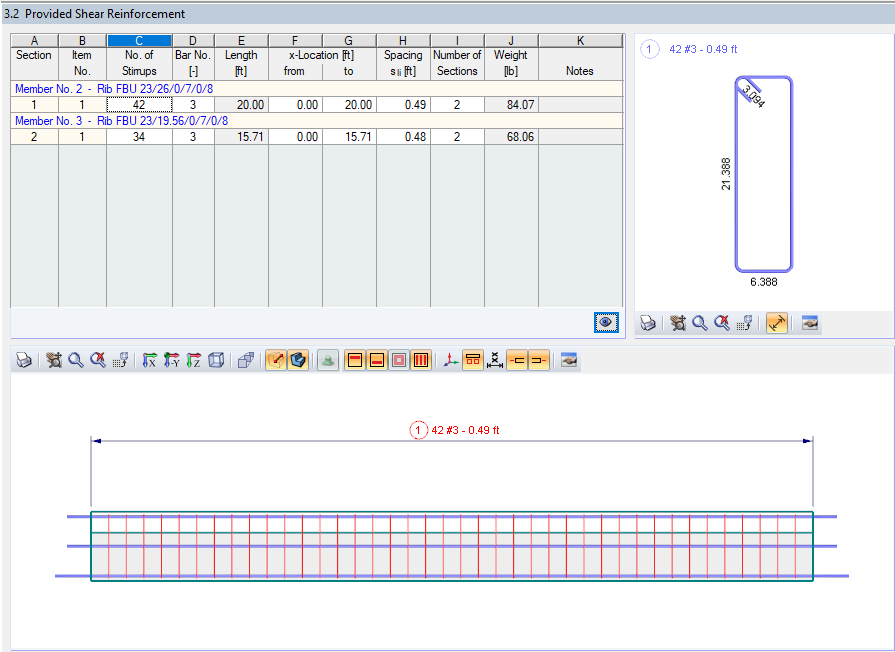 Dialog Box "Provided Shear Reinforcement"