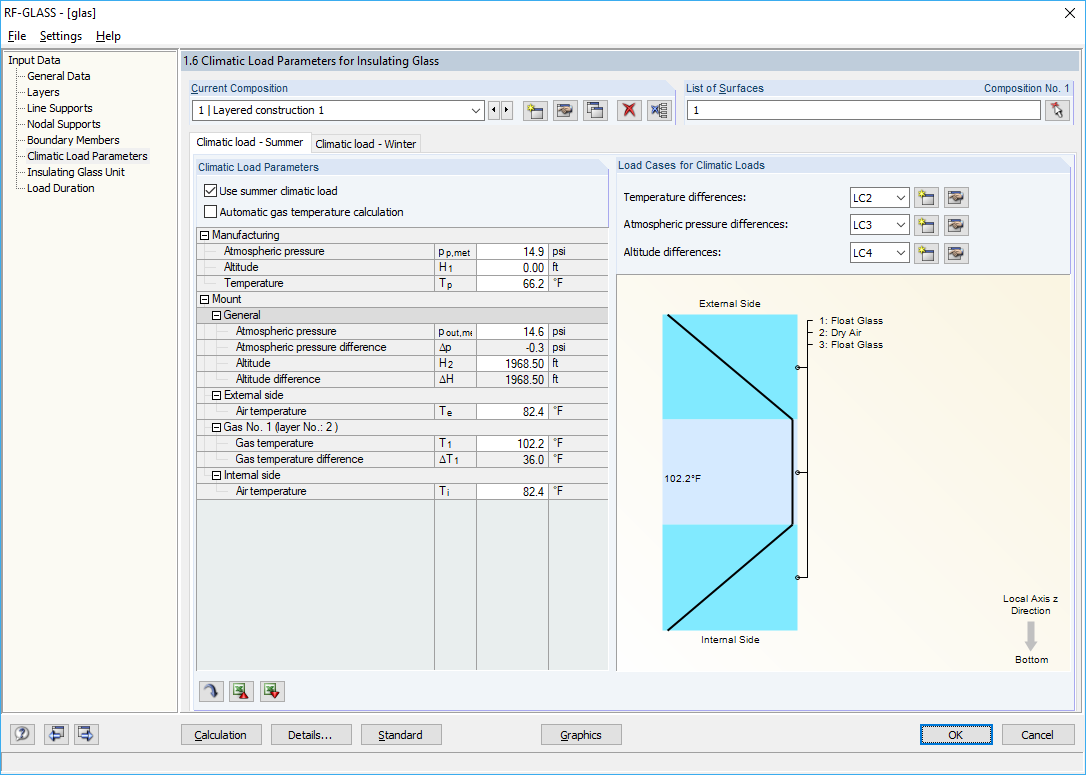 Considering Climatic Loads in RF-GLASS Add-on Module  