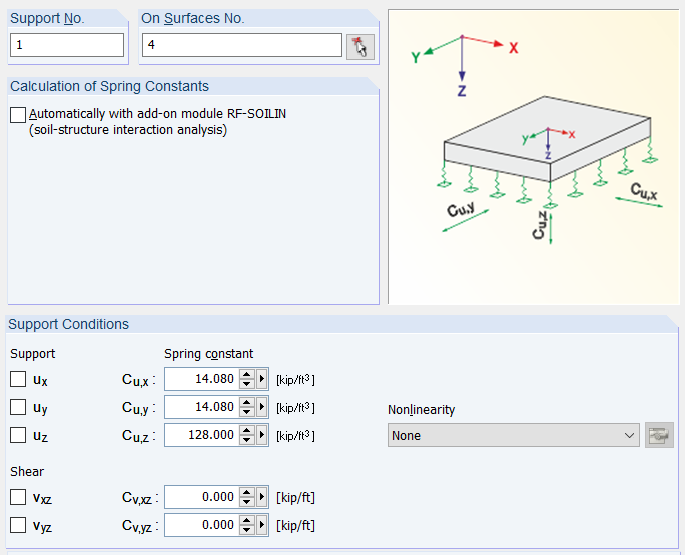 Surface Elastic Foundation