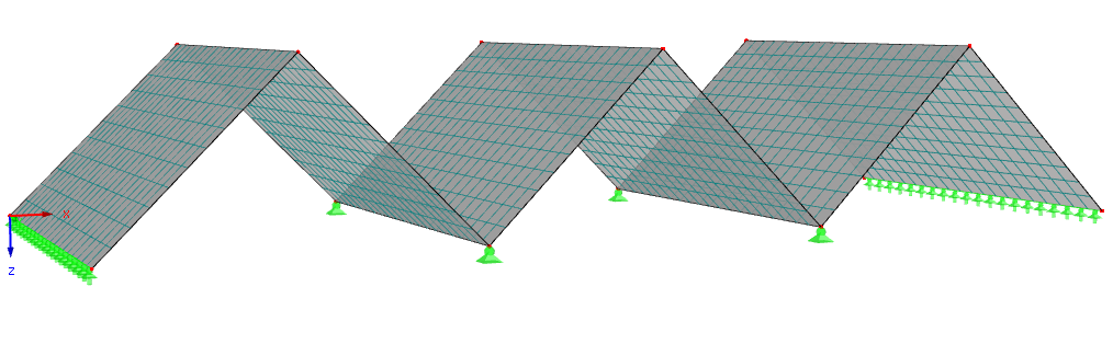 Folded Plate Structure in RFEM