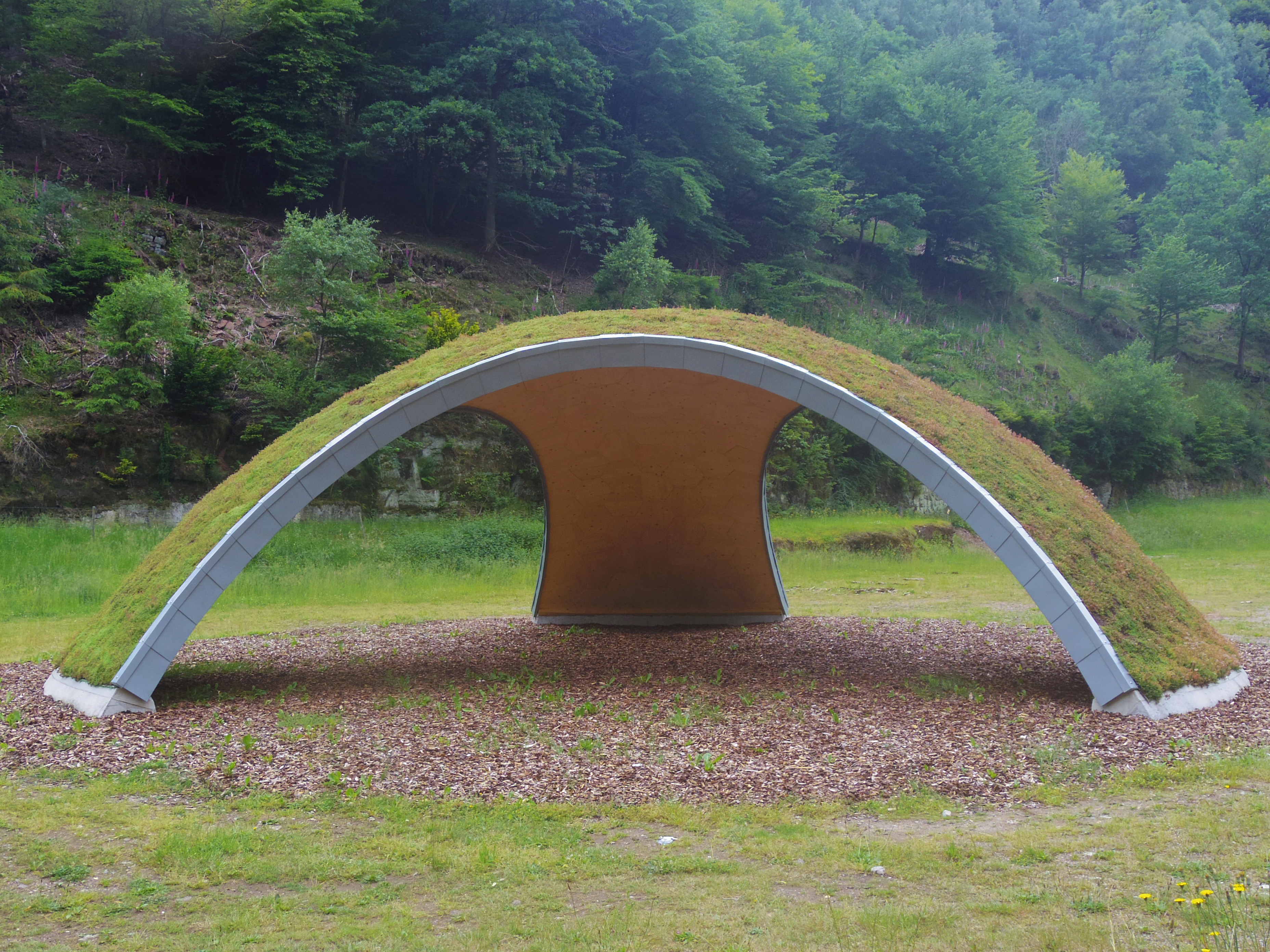 Wood pavilion at TU Kaiserslautern (© PIRMIN JUNG)