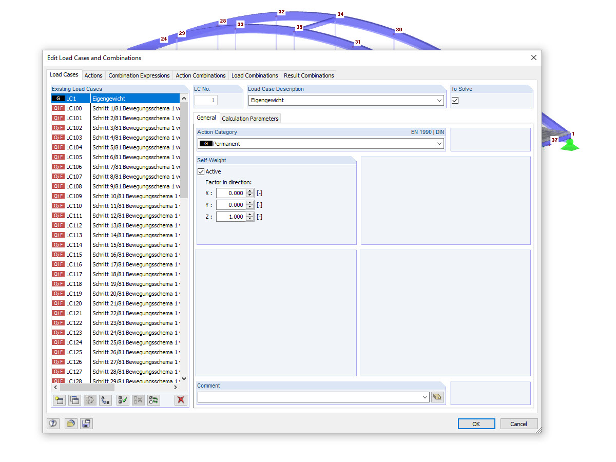 Generated Load Cases